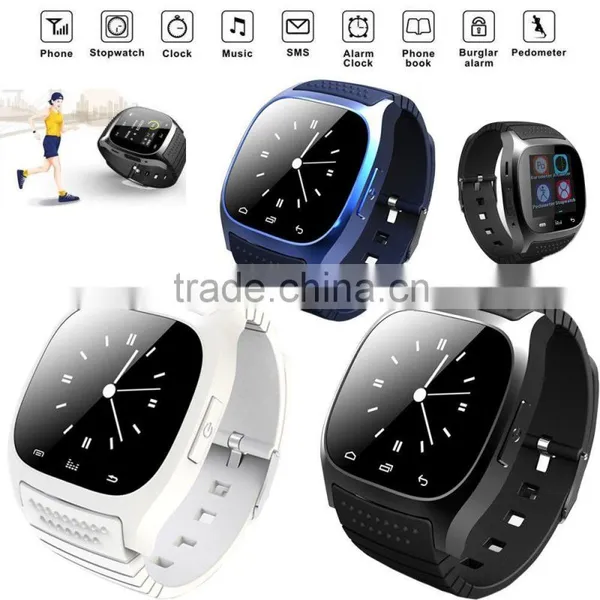 Bluetooth 4.0 Smart Wrist Watch Anti-lost Sync Smartphone For IPhone Samsung,Support Dial/Call Answer,SMS Reminding,Music Player