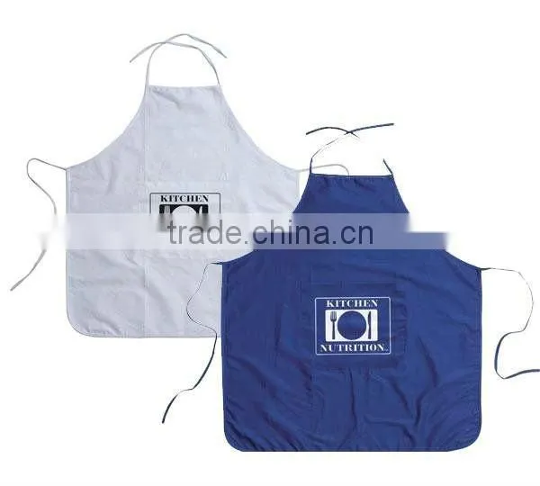 Halter-neck Style Sleeveless Kitchen Cooking Apron With Pocket Cooking Cotton Apron Bib(White) photo-6