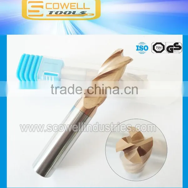 Tungsten Carbide CNC Micro End Milling Cutter,4F Face End Mills