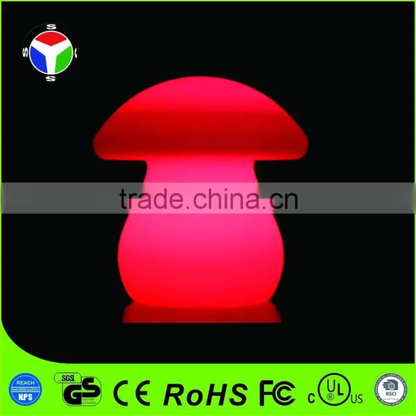 Romantic Color Change Rechargable Plastic Mushroom LED Mood Light