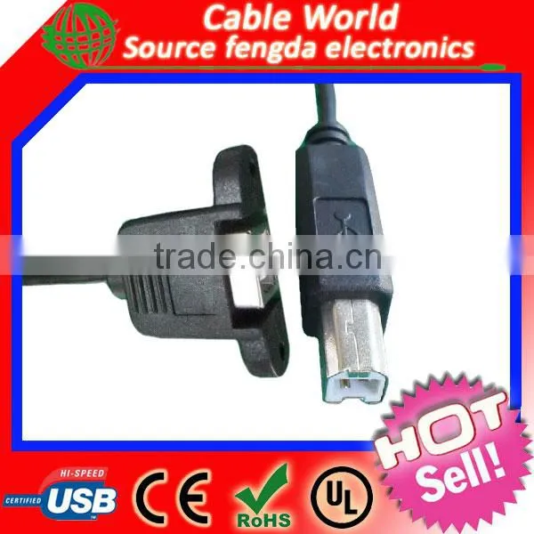 USB Panel Mount Type B Cable Male to Female