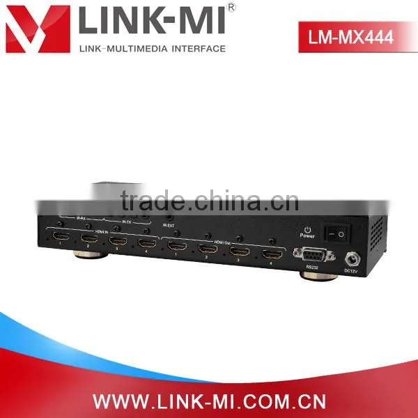 LINK-MI LM-MX444 Ultra HD 4K2K 3D Video Audio 4x4 HDMI Matrix Switcher With RS232 photo-3