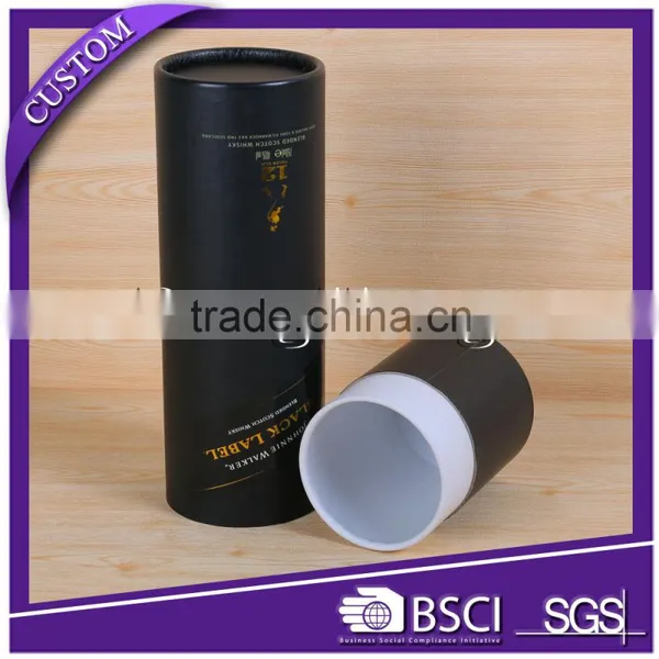Round Tube Single Cardboard Fancy Luxury Wine Box
