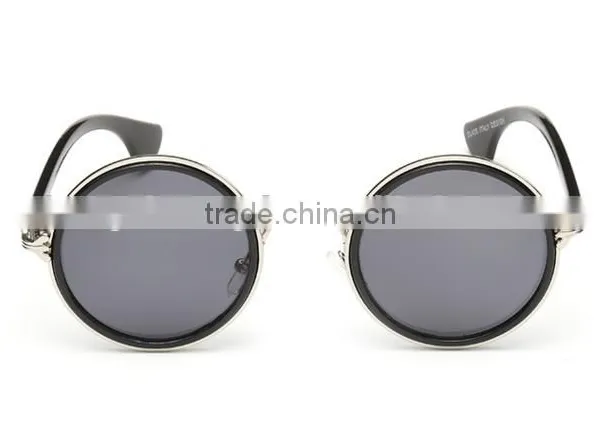 New Arrival Colorful Lens UV400 Round Frame Metal Sunglass photo-3