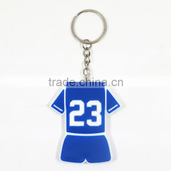 Yiwu Manre Manufacturer Custom Pvc Key Ring Jersey Shaped Rubber Keychain Souvenir Keychain photo-2