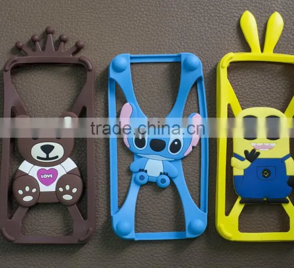 Various Colors Rabbit Ears Phone Case Univeral Silicon Protecting Frame photo-6