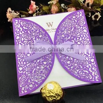 Elegant Laser Cut Cards Wedding Invitation Card Made in Chinese Factory photo-2