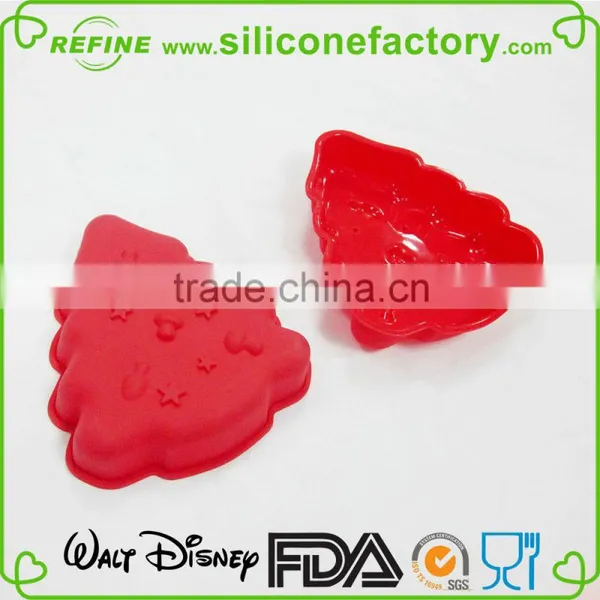 Heat Resistent Christmas Tree Shaped Silicone Mini Baking Mold photo-4