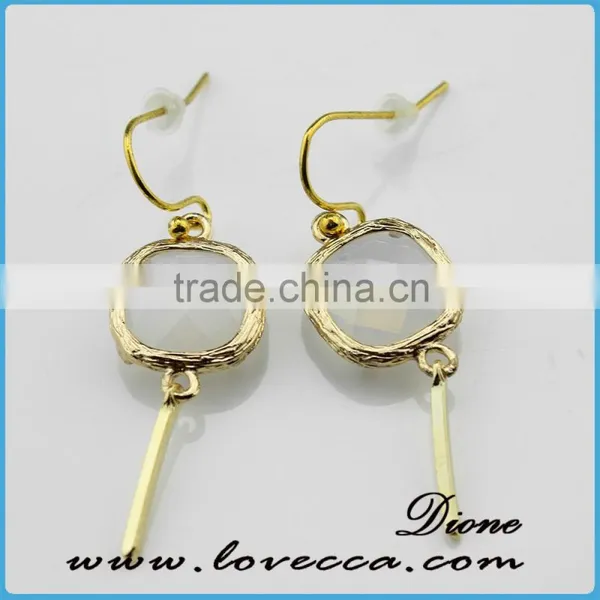 Mixed Faceted Crystal Glass Gem Stone Earrings Charm Long Drop Earring photo-6