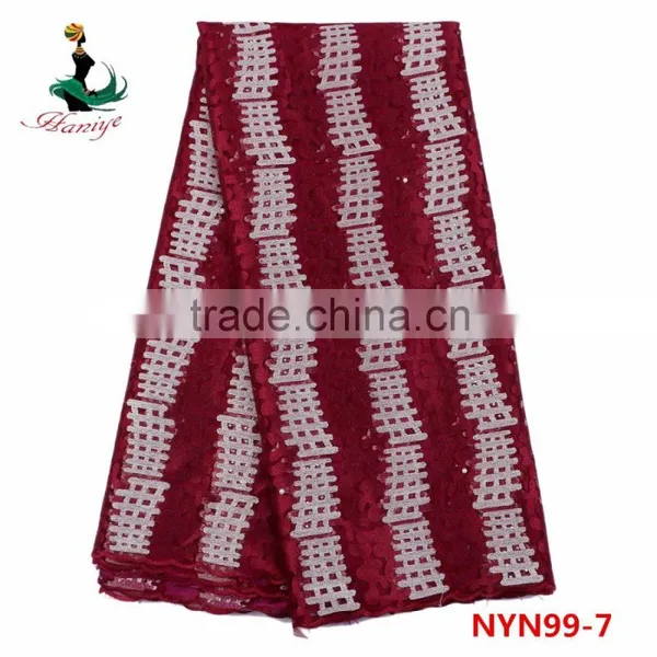 NYN99 In Fashion African Tulle Lace Fabric/african Tulle Lace French Net Lace photo-3
