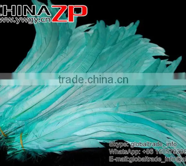 NO.1 Supplier CHINAZP Bulk Sale Selected Prime Quality Colored Light Lake Blue Fully Dyed Rooster Chicken Feathers photo-4