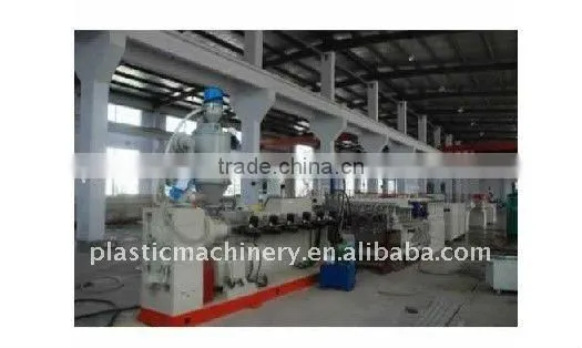 PC,PE,and PVC Plastic Hollow Cross Section Plate Extrusion Line