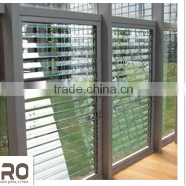 Sound Insulation Fixed Aluminum Louver Windows