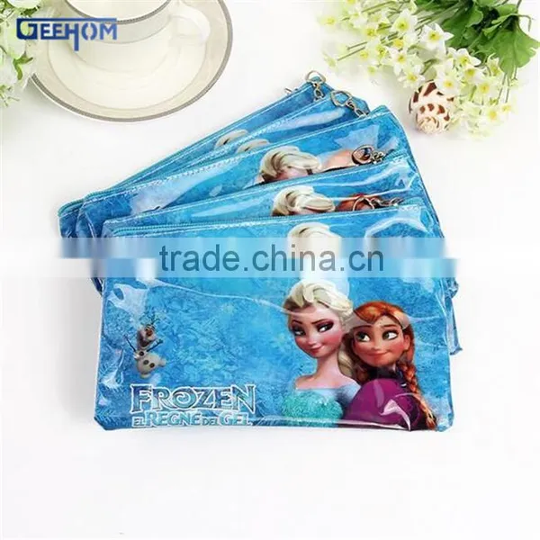 Cheap Froze Printed Shining Pvc Stationery Pouch