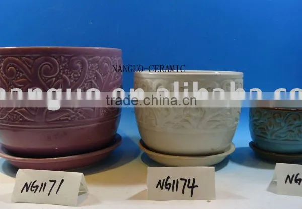 Ceramic Glazed Outdoor Planters Ceramic Colourful Plant Pots