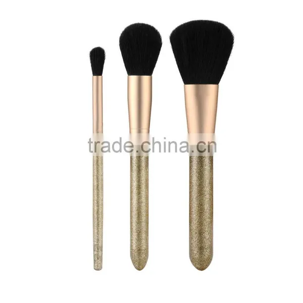 3pcs Kabuki Glitter Makeup Brush Set,synthetic Makeup Brush Set Professional photo-6