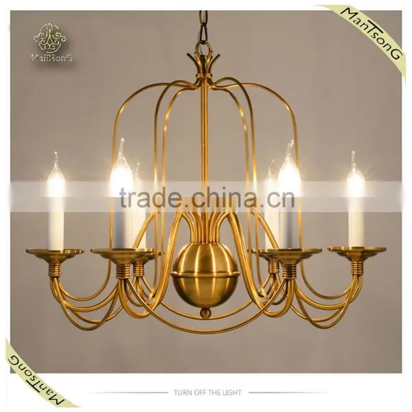 Indoor Decorative Lighting Modern Metal Hanging Light Candle Chandelier Pendant Light