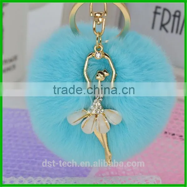 2017 Popular Custom Fur Ball Key Chain Cool Keychains photo-4