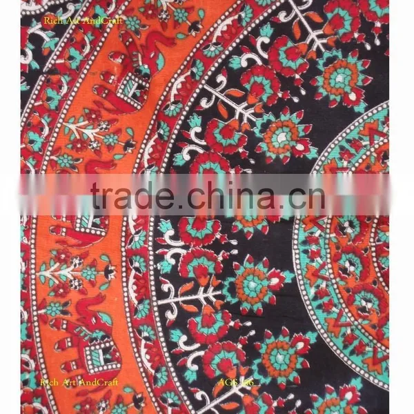 Bedspread Bed Cover Twin Size Indian Cotton Mandala Tapestry photo-5