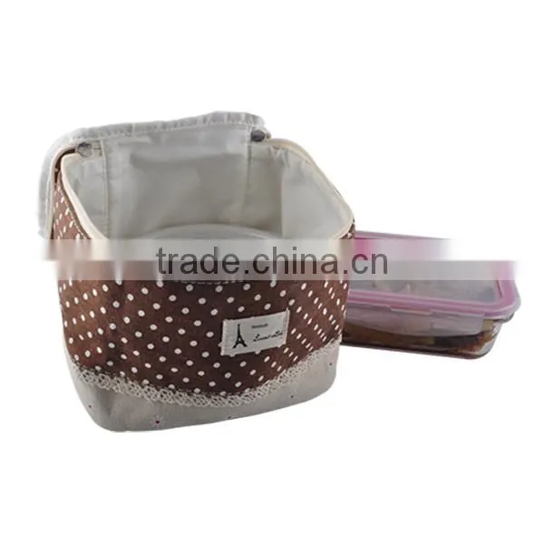 Greenwell 2 Waterproof Lunch Bag Tote Insulated Cooler Carry Bag for Travel and Picnic, Colorful Flower photo-4