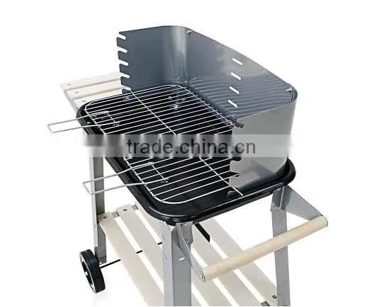 Large Enameled BBQ Grill Trolley photo-2