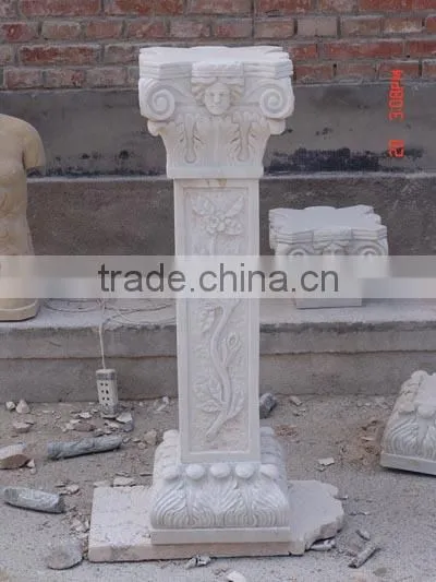 Good Quality Round Marble Column Marbe House Pillars Designs photo-3