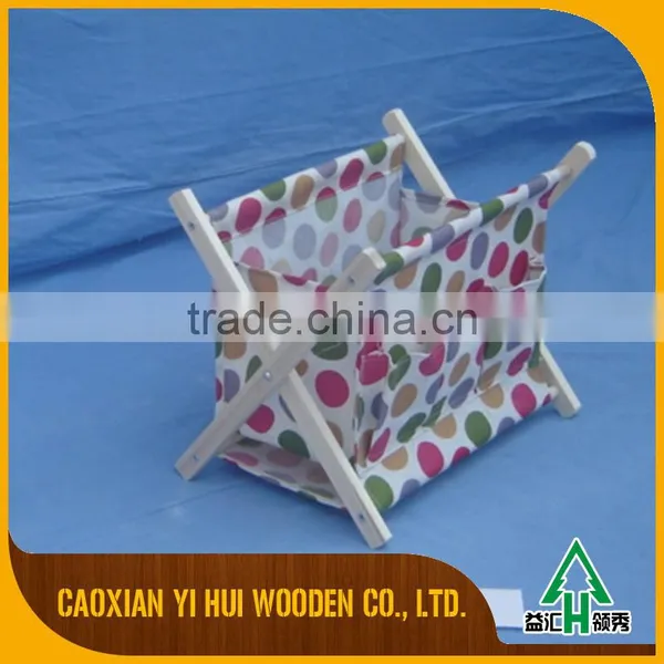 Wooden Fabric Magazine Rack For Office photo-6