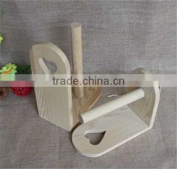 Handmade Decorative Funny Toilet Wrapping Paper Wooden Roll Holder photo-3