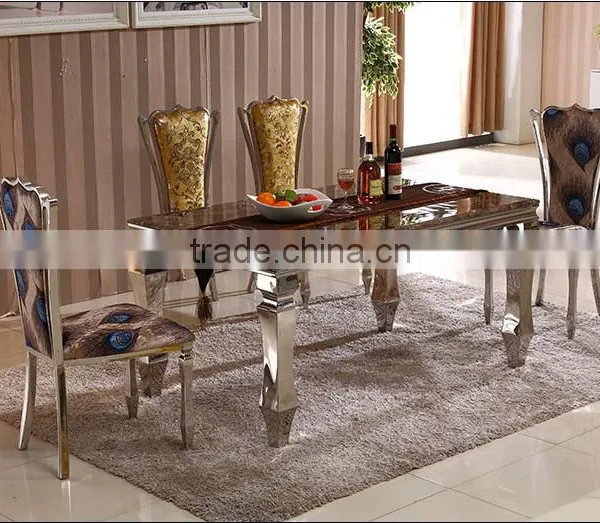 High Quality Modern Royal Stainless Steel Peacock Chair photo-2