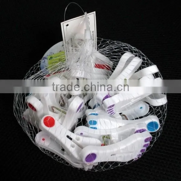 12PCS Plastic Foot Sharp Mini Clothespin photo-5
