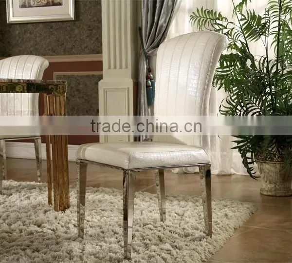 Hot Sale Simple Design Stainless Steel Legs Dining Chair photo-5