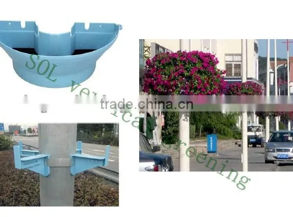 Stackable Plastic Planters for Lamp Post Lamp Pole, Plastic Planters, Flower Pots for Lamp Post photo-2