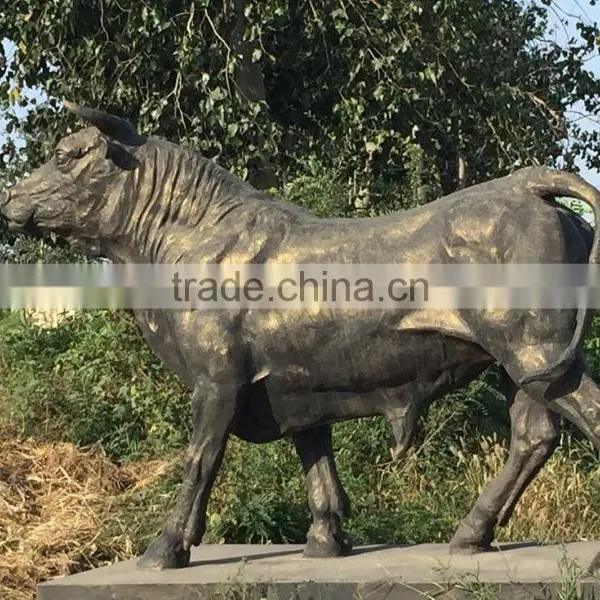 Trade Assurance Garden Metal Animal Statue Cast Iron Bull Statue Supplier photo-2