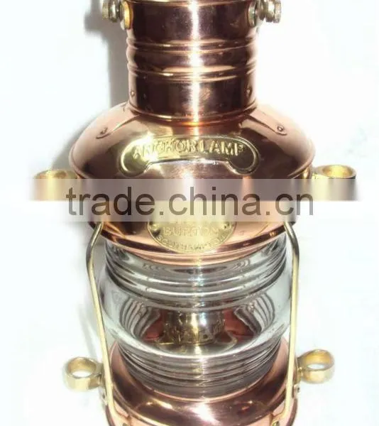 Nautical Ship Lantern, Antique Copper Lantern, Brass Ship Lanterns, Copper Outdoor Lantern, Copper Hurricane Lantern, photo-2