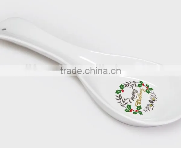 Wholesale Promotional Ceramic Fashionable Spoon Rest With Decal Printing photo-6
