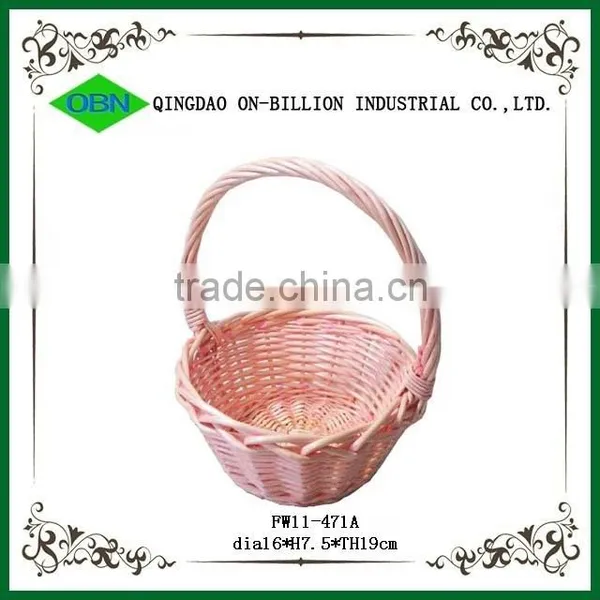 Cheap Wicker Decorate Flower Girl Basket Wedding photo-3