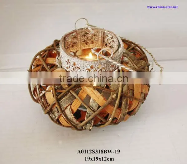 Hanging Rattan and Birch Lanterns photo-2