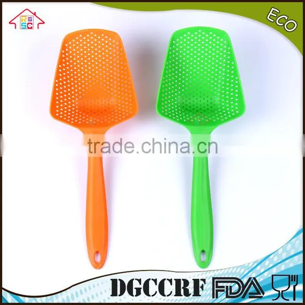 NBRSC High Heat Resistant Large Black Nylon Scoop Colander Slotted Spoon Strainer With Handle photo-4