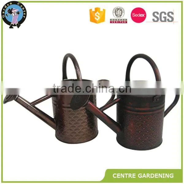 Antique Brass and Bright Brass Home and Garden Decorative Metal Flower Watering Can for Sale photo-3
