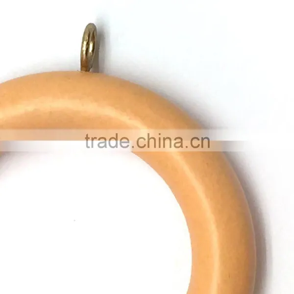 High Quality Light Brown Wood, Curtain Rod Ring Screw Eyelet To Fit Curtain Poles Up To 35mm Diameter photo-4