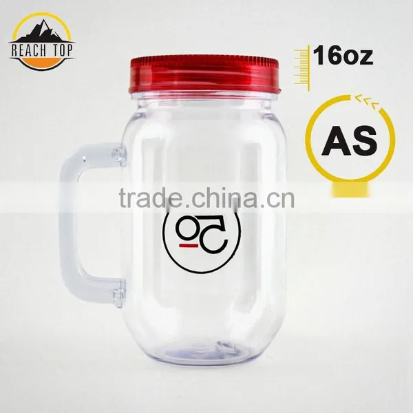 Eco-Friendly Feature 14OZ Mason Jar With Handles photo-3