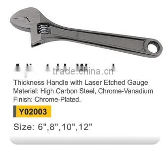 Y02003 Heavy Duty Europe Type Adjustable Wrench