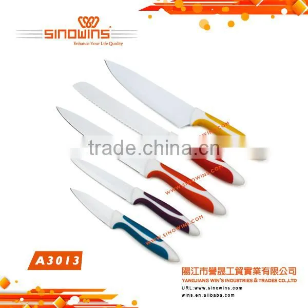 A3013 Elegant Design 5pcs Stainless Steel Knife Set With Non-stick Coating photo-2