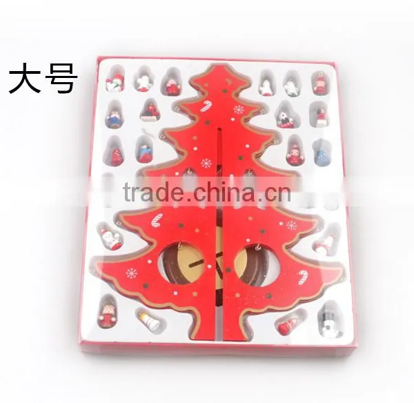 2016 New Product Cheap Mini Wooden Christmas Trees Table Decorations With Ornaments Gift SL photo-3