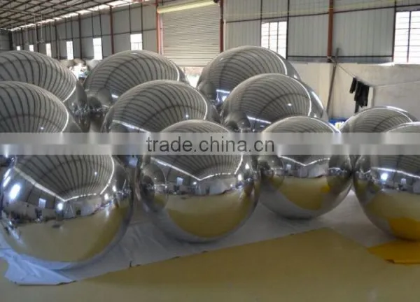 Inflatable Double Layer Inflatable Silver Mirror Ball/stage Display Decoration Ball for Sale photo-3