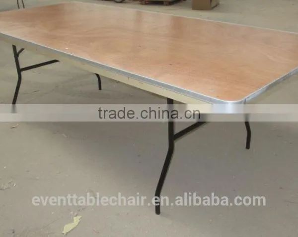 Used Plywood Banquet Rect Custom-made Trestle Folding Table photo-3