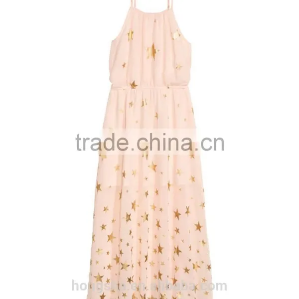 2016 Children Little Girls Chiffon Star Maxi Dress HSD8072 photo-2