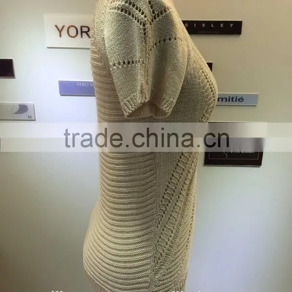 2015 Fashion Ladies Sweater With Short Sleeve photo-2