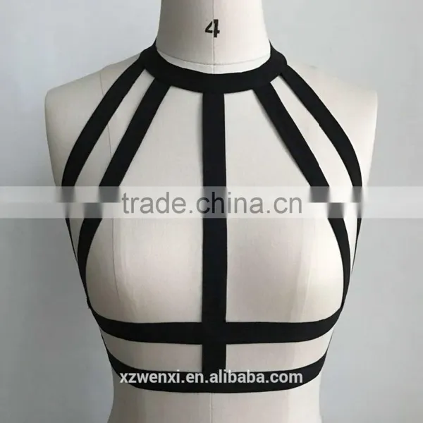 Wholesale Hot Selling Fashion Harness Bra Sexy Bandage Bra Strappy Bra photo-4