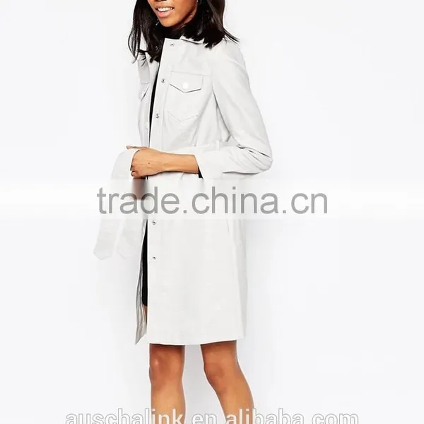 Best Selling Women Tied Waist Belt Slim Fit Winter Coat Low Price photo-2